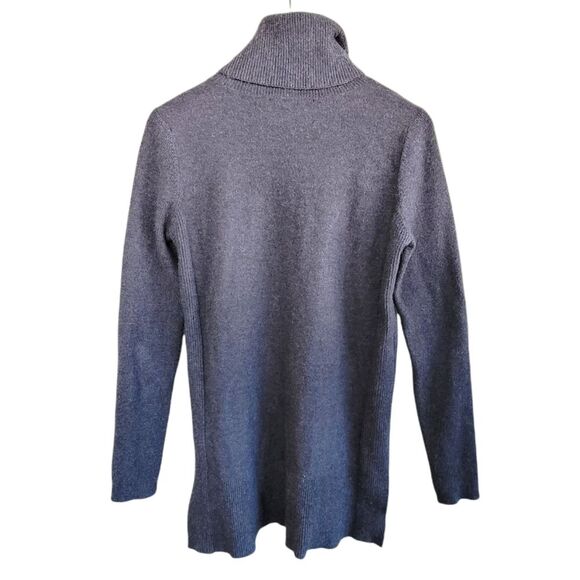 Calvin Klein Cowl Neck Sweater Gray with Buttons Women’s Medium - Picture 2 of 7